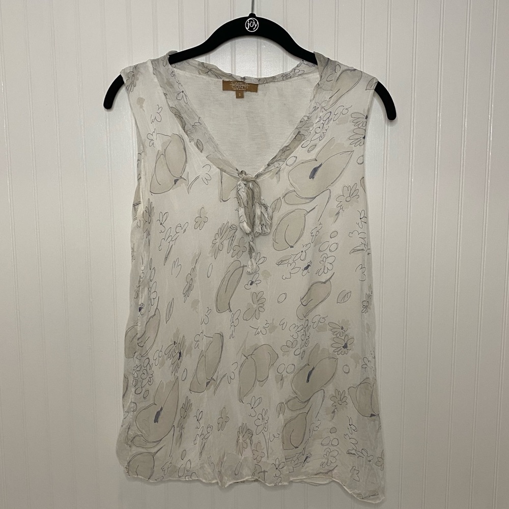 Carla Conti Sleeveless Blouse Size Small